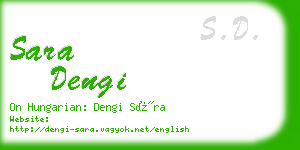 sara dengi business card